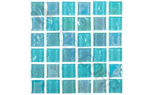 icy teal 1"x1" straight
