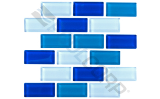 blue blend 1"x2" stagger