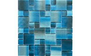 turquoise mosaic pattern