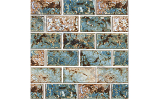 turquoise 1"x2" stagger