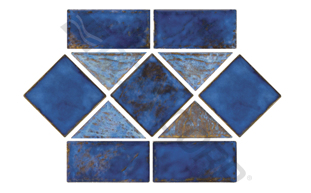 royal blue mosaic border
