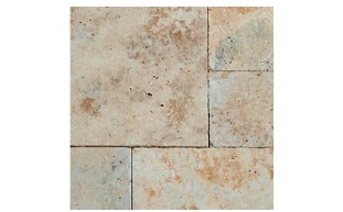 POOL360 | 6" x 12" x 3cm Travertine Tumbled Paver Country Classic