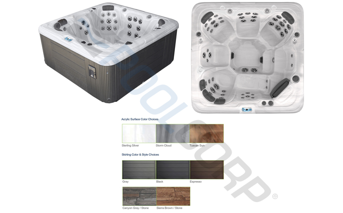 82x82x39 STORM CLD GRY CONFER SPA W/ STEREO redirect to product page