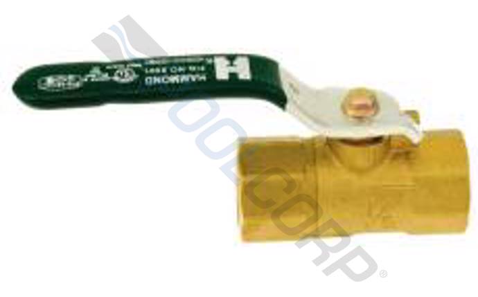1" Two-Piece Brass Ball Valve Standard Port with Threaded Ends 400 WOG redirect to product page