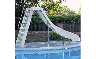 POOL360 | Gray Wild Ride Right Turn Complete Slide