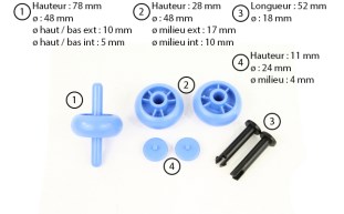 POOL360 | KIT DE ROUE ROBOT DELTA RX200
