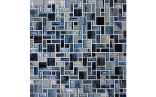dark blue mosaic pattern