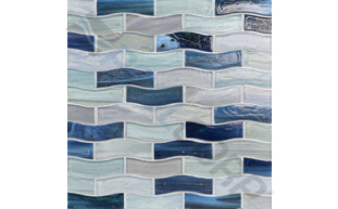 aqua interlocking mosaic pattern