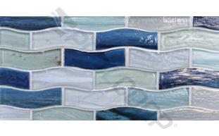 aqua border mosaic border