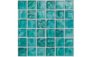 polar blue teal 1"x1" straight