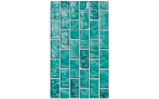 polar blue teal 1"x2" 1"x2" stagger