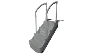 POOL360 | Royal Entrance Above Ground Step with PVC Rails Midnight