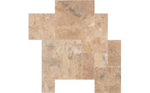 POOL360 | 6" x 12" x 3cm Travertine Tumbled Paver Country Classic