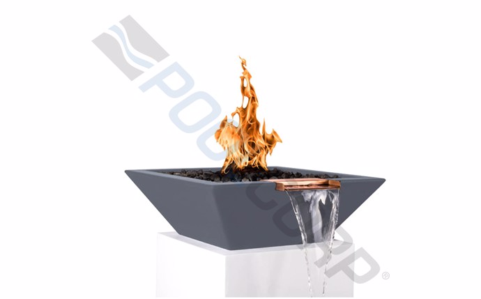 30"SQ GRY GFRC MATCH LIT FIRE & WATER redirect to product page