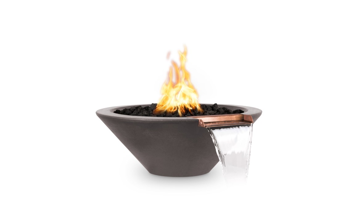 The Outdoor Plus Cazo round GFRC fire and water bowl
