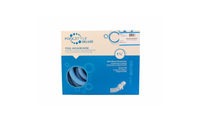 1.5" x 50' Deluxe Series Vacuum Hose with Swivel Cuff