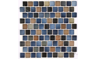 blue brown blend 1"x1" stagger