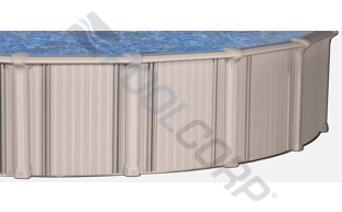 POOL360 | 24' Round Excursion Aluminum Above Ground Pool Sub-Assembly ...