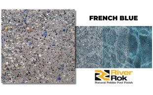 POOL360 | River Rok 80 lbs Natural Pebble Pool Finish French Blue