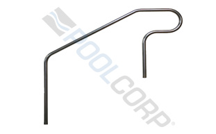 POOL360 | 4' Stainless Steel ADA Extended 2 Bend Deck to Stair Handrail