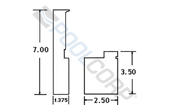 POOL360 Pool Cover Form II Capstone Tie Wire White Tile Strip