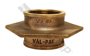 POOL360 | 2” FPT Bronze No-Leak Straight Fountain Flange Fitting