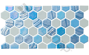 teal border mosaic border