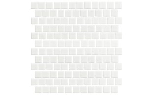 white glossy 1"x1" stagger