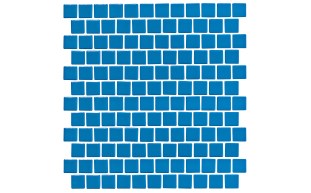 true blue 1"x1" stagger